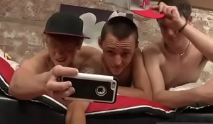 Gay sex new long duration free Cheating Boys Threesome!