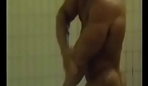 Bodybuilder Monster naked shower huge ass and legs ID?