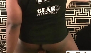 Black bear facializing bearded bottom