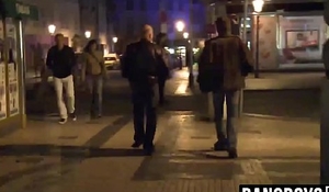 Big daddy pays cash for sex for a cute twink on the streets