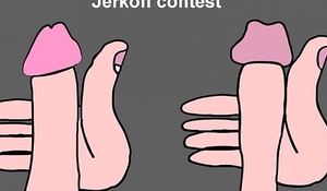 Two straight boys doing a jerkoff contest ANIMATED