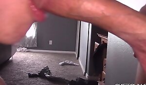 Crawling around the apartment with crazy cum fuck me eyes