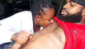 Ladygold africa had a good time with nigerian porn star krissyjoh chris in the car
