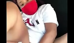 Mzansi girl masturbates in a car