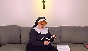 Sunday school special chubby nun fucks crucifix -short