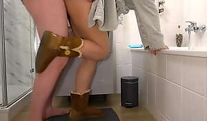 Daddy surprises stepdaughter in the bathroom - he uses her and her innocent ugg boots projectfundiary