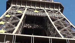 Eiffel tower crazy public sex threesome group orgy with a cute girl and 2 hung guys shoving their dicks in her mouth for a blowjob and sticking their big dicks in her tight young wet pussy in the middle of a day in front of everybody