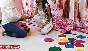 Holi special: Indian Priya had great fun with step brother on Holi occasion