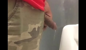 guy peeing public restroom spy